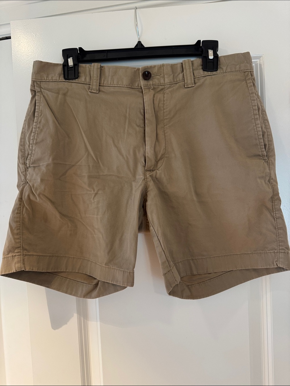 J. Crew Tan Flat-Front Cotton Chino Shorts